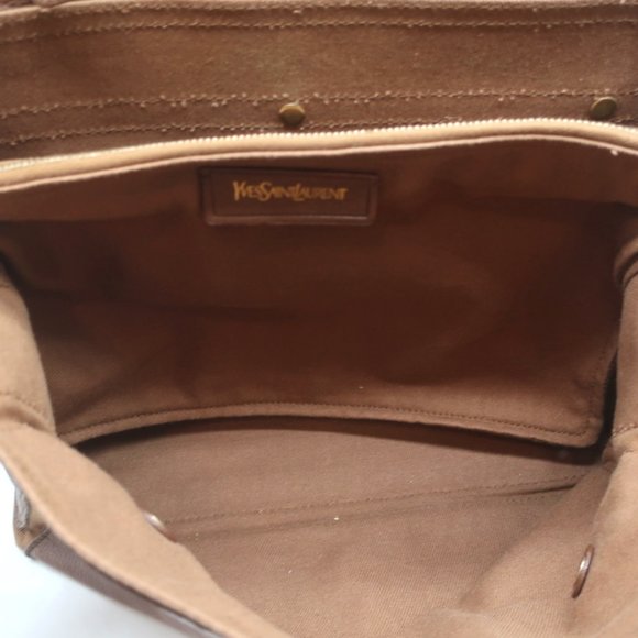 YVES SAINT LAURENT MUSE TWO MESSENGER BAG BROWN LEATHER MEDIUM SHOULDER BAG - Picture 10 of 12